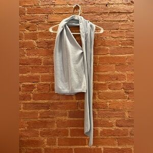 Ralph Lauren 100% Cashmere Light Blue Neck Wrap Top - Size: S